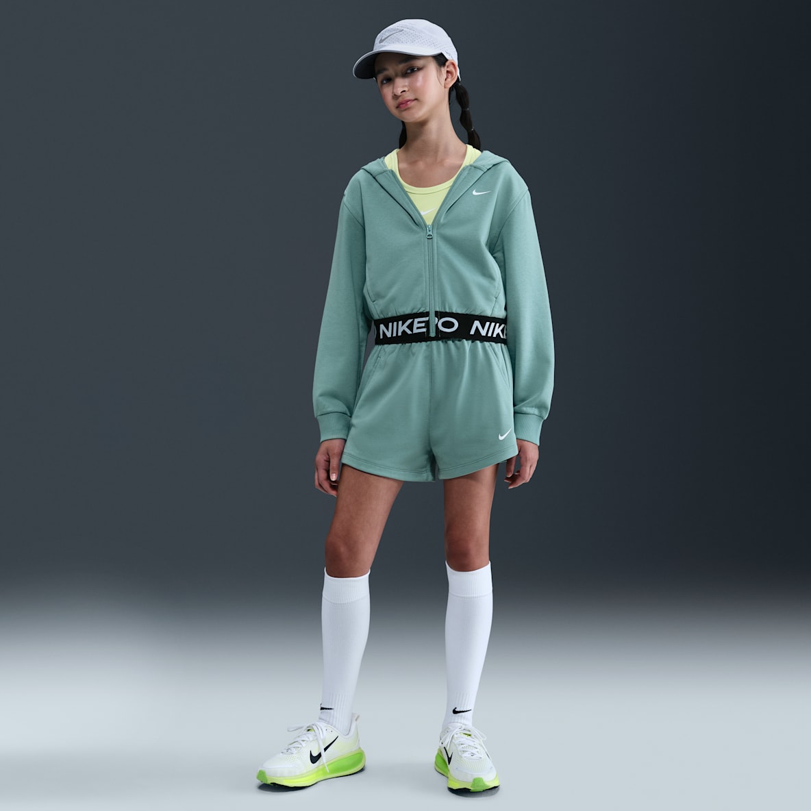 Nike Pro Fleece Shorts Dri-FIT para niñas talla grande