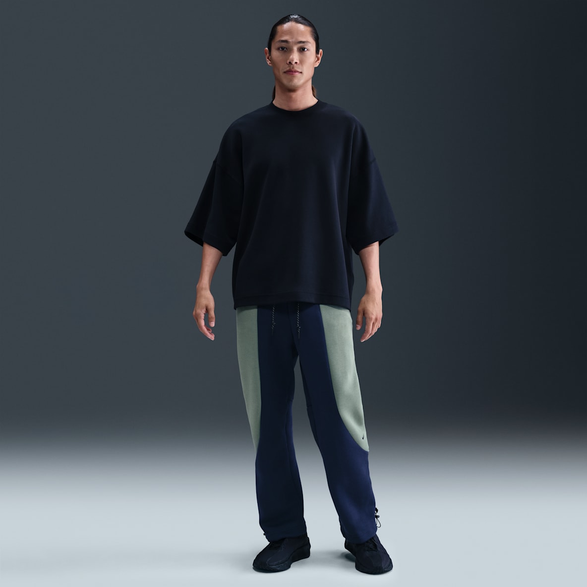 Nike Tech Nike Tech Men's Colour-Block Open-Hem Fleece Trousers