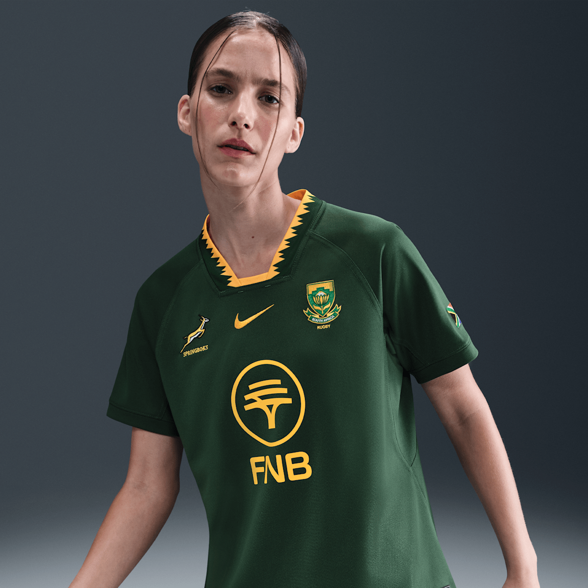 Springboks 2025/26 Stadium Home Springboks 2025/26 Stadium Home Nike Rugby Replika-Heimtrikot (Damen)
