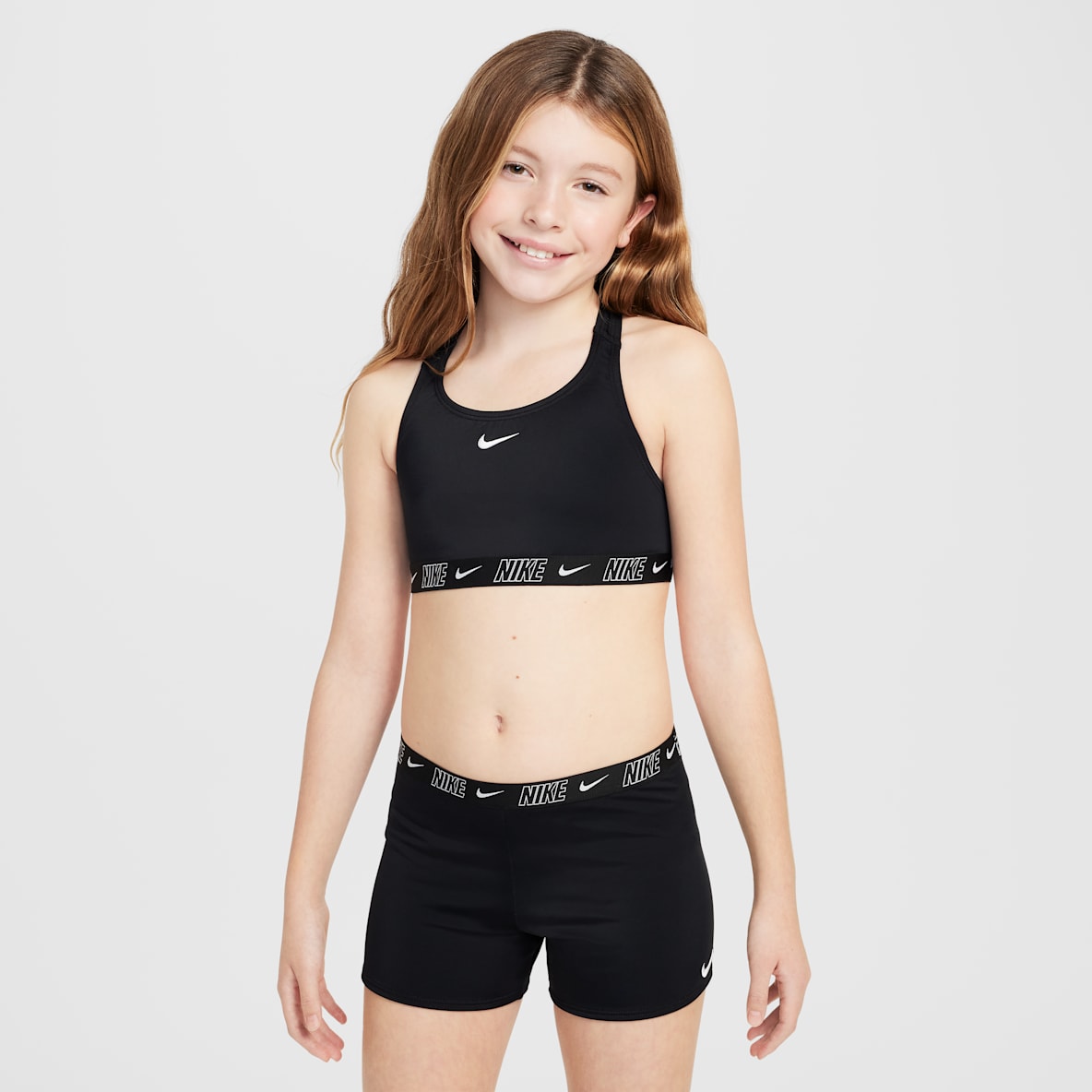 Natación Nike Natación Nike Conjunto de shorts y bikini de espalda deportiva para niña talla grande