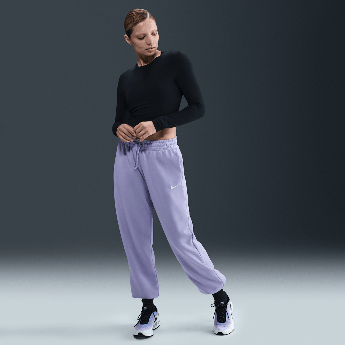 Nike Sportswear Phoenix Fleece Pants de entrenamiento de French Terry oversized de tiro alto para mujer