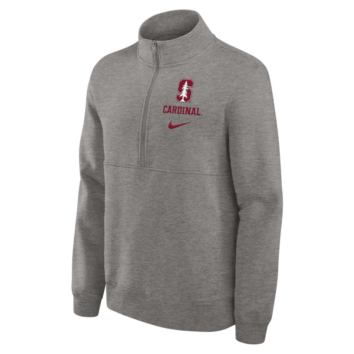 Stanford Cardinal Primetime Club Stanford Cardinal Primetime Club Sudadera de cuello redondo universitaria Nike de medio cierre para hombre
