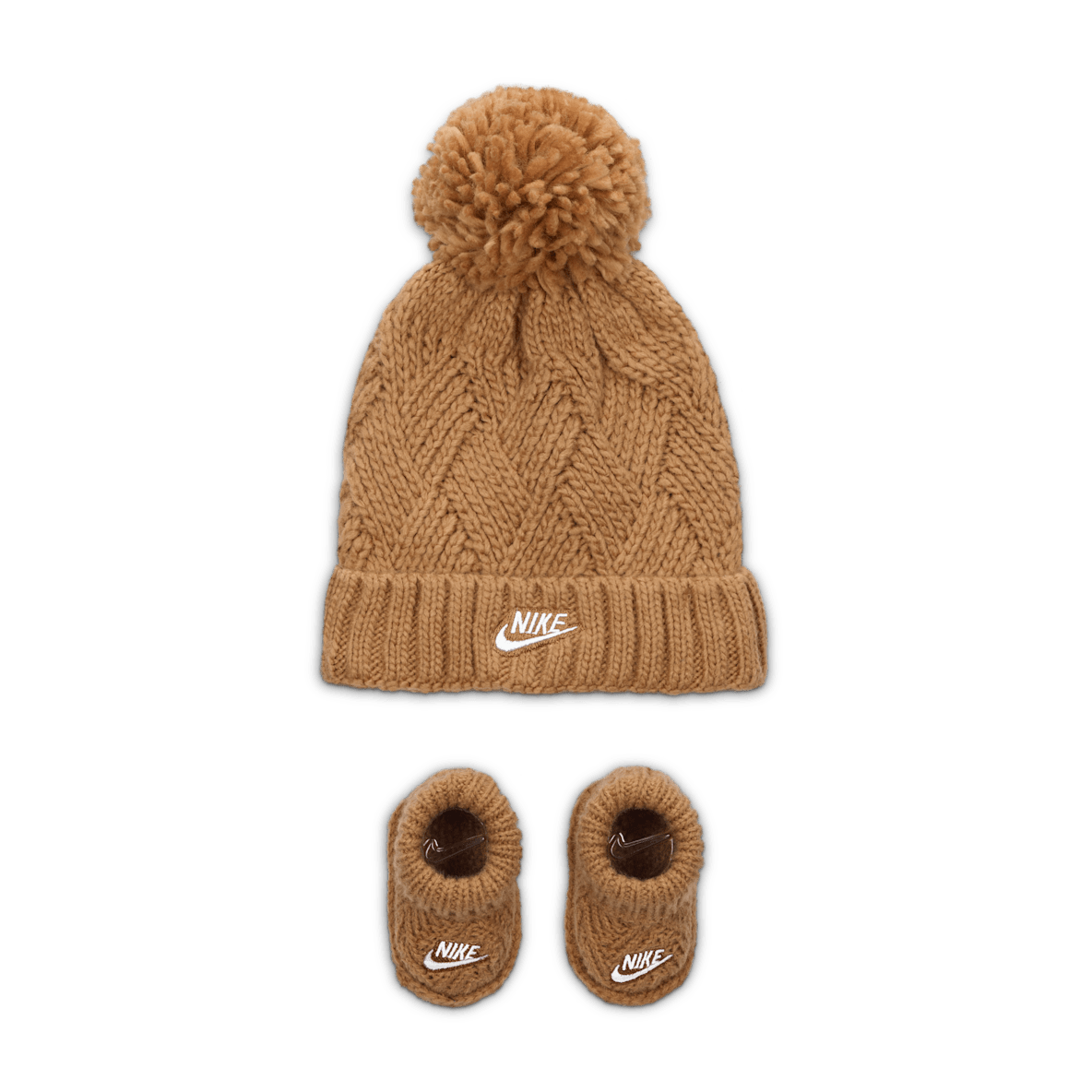Nike Nike Baby (0-9M) Cable Knit Hat and Booties Set