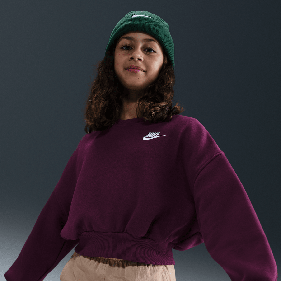 Nike Sportswear Club Fleece Nike Sportswear Club Fleece Sweatshirt mit Rundhalsausschnitt und kastiger Passform (Mädchen)