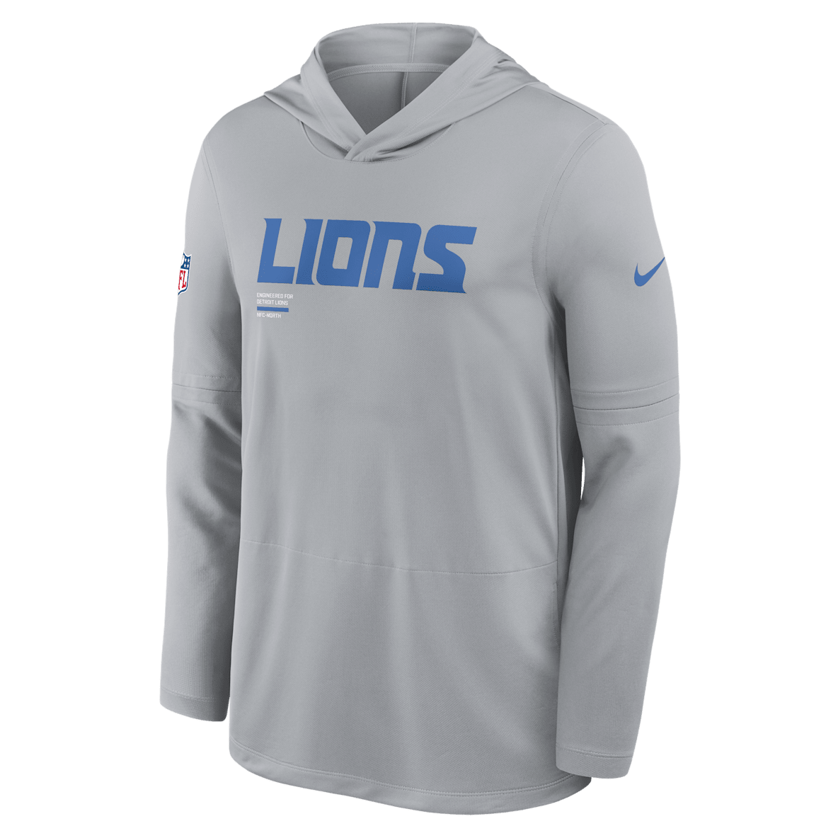 Detroit Lions Pure Fury Sideline Men's Nike Dri-FIT NFL Long-Sleeve Hooded Top