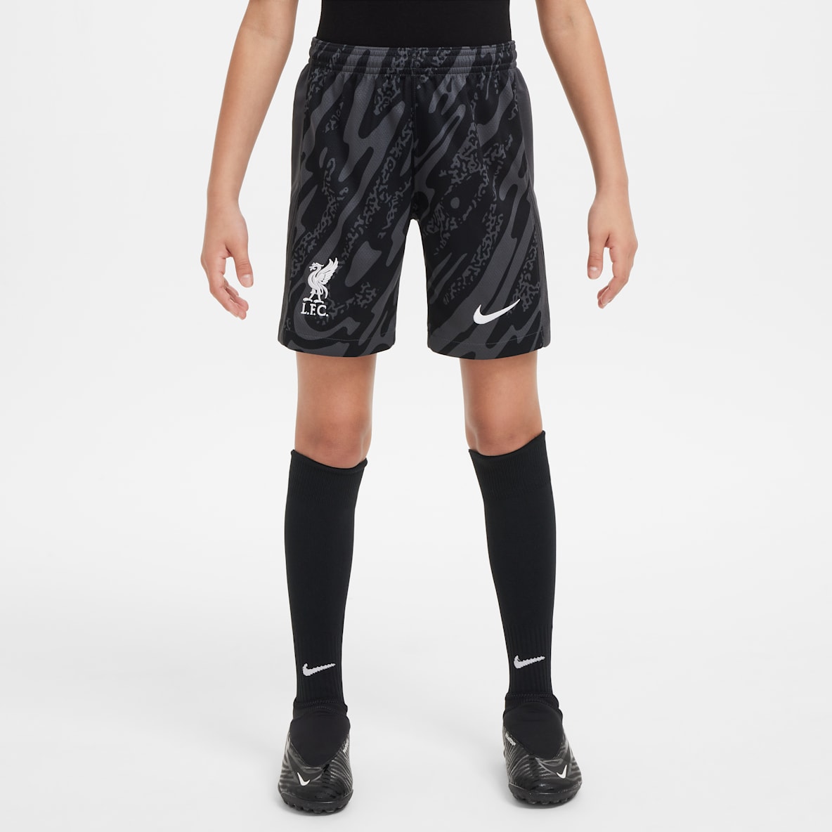Liverpool F.C. 2024/25 Stadium Goalkeeper Liverpool F.C. 2024/25 Stadium Goalkeeper Older Kids' Nike Dri-FIT Football Replica Shorts