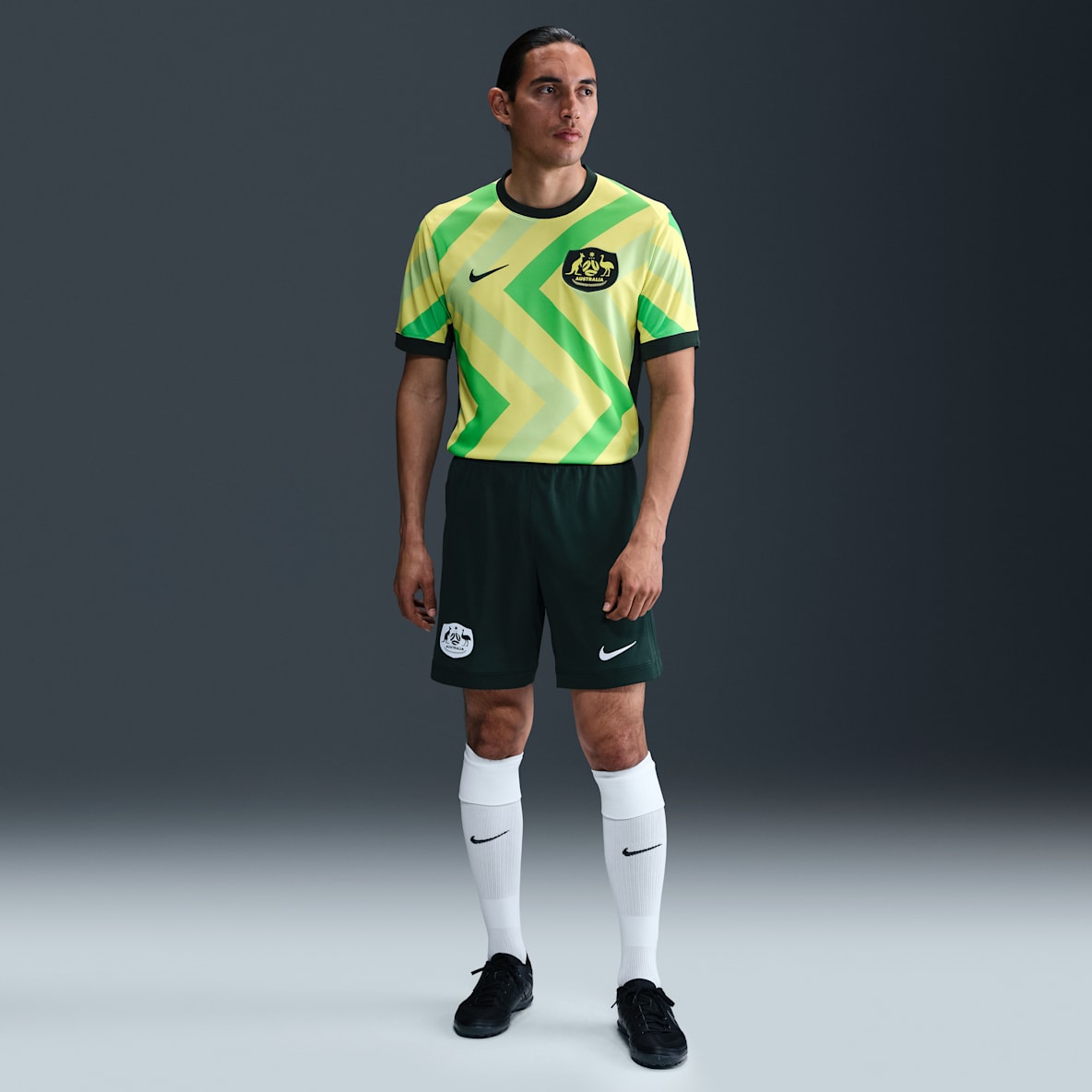 Australia 2025/26 Stadium – Home Australia 2025/26 Stadium – Home Shorts da calcio replica Nike Dri-FIT – Uomo