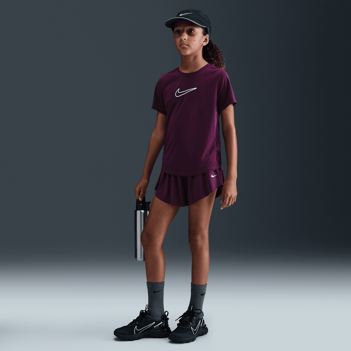 Nike Pro Nike Pro Dri-FIT 2-i-1-shorts til store barn (jente)