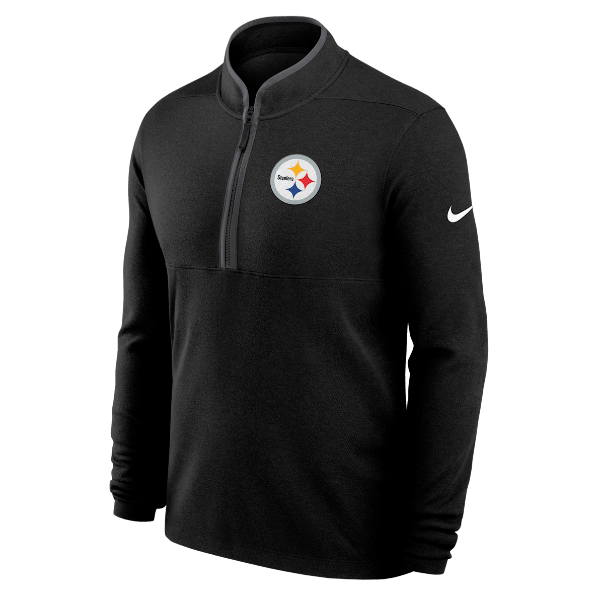 Pittsburgh Steelers Logo Victory Pittsburgh Steelers Logo Victory Men's Nike Dri-FIT NFL 1/2-Zip Long-Sleeve Top