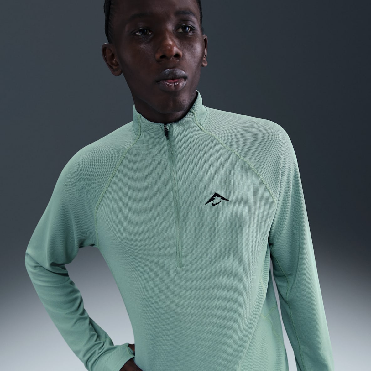 Nike Trail Nike Trail Dri-FIT tussenlaag met halflange rits voor heren