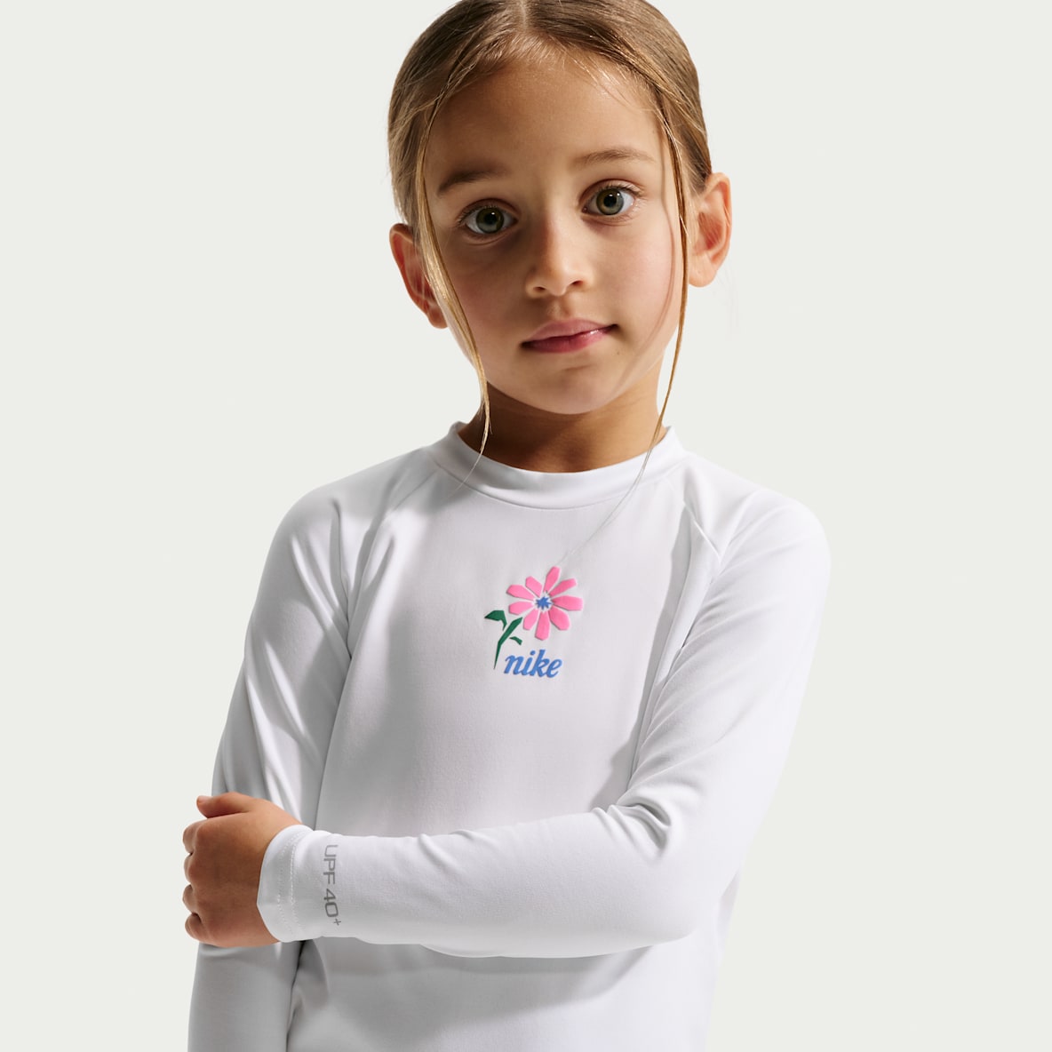 나이키 스윔 하이드로가드 리틀키즈(여아) 드라이 핏 UV 긴팔 탑