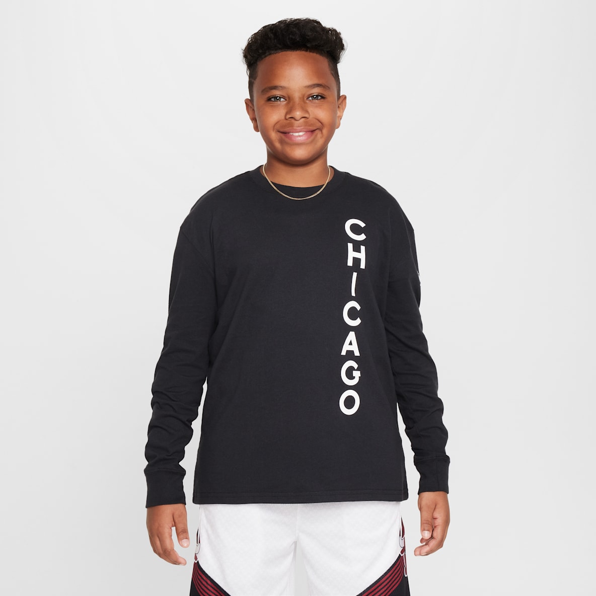 Chicago Bulls 2023/24 City Edition Chicago Bulls 2023/24 City Edition Older Kids' (Boys') Nike NBA Max90 Long-Sleeve T-Shirt