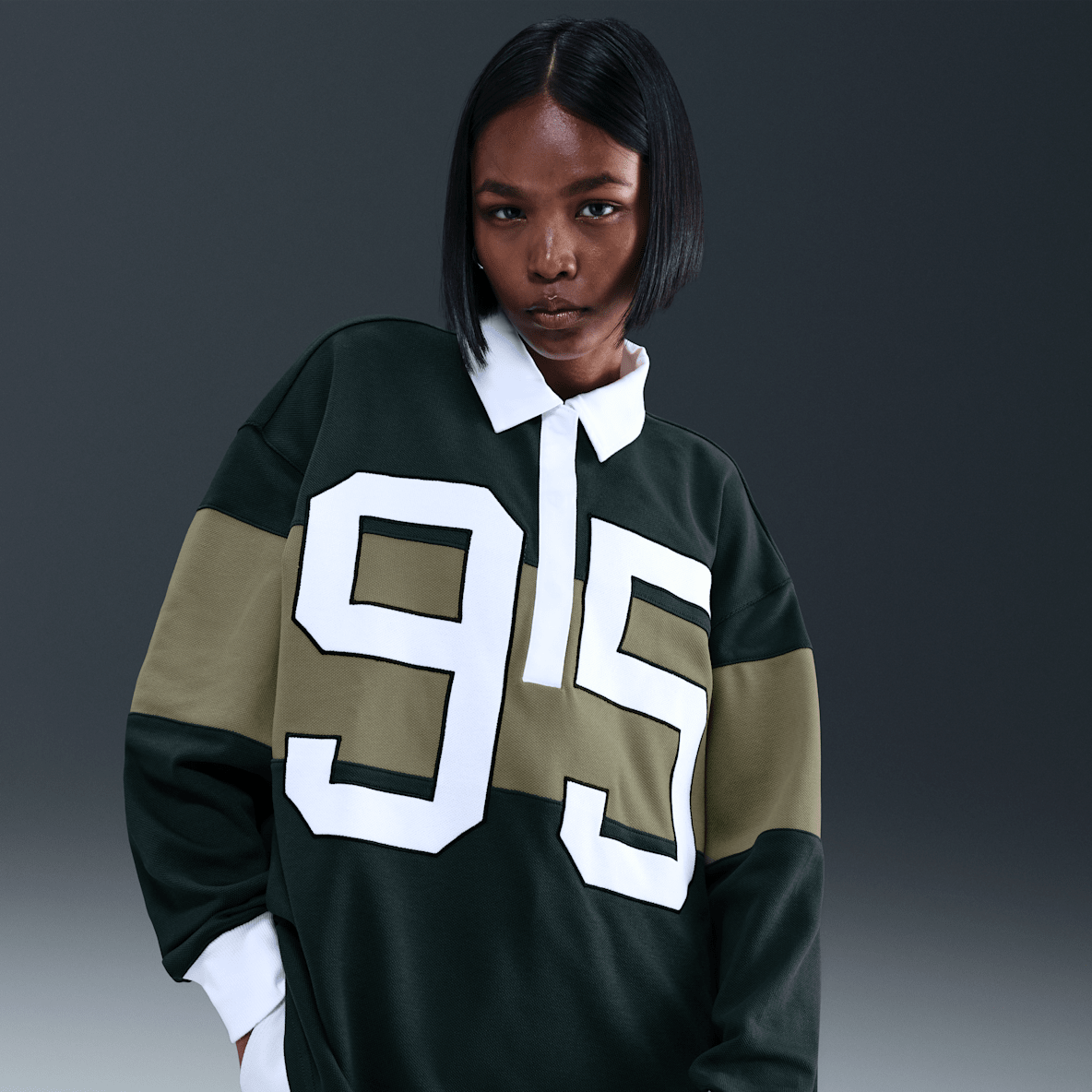 Nike Sportswear Nike Sportswear Uzun Kollu Grafikli Kadın Polo Üst