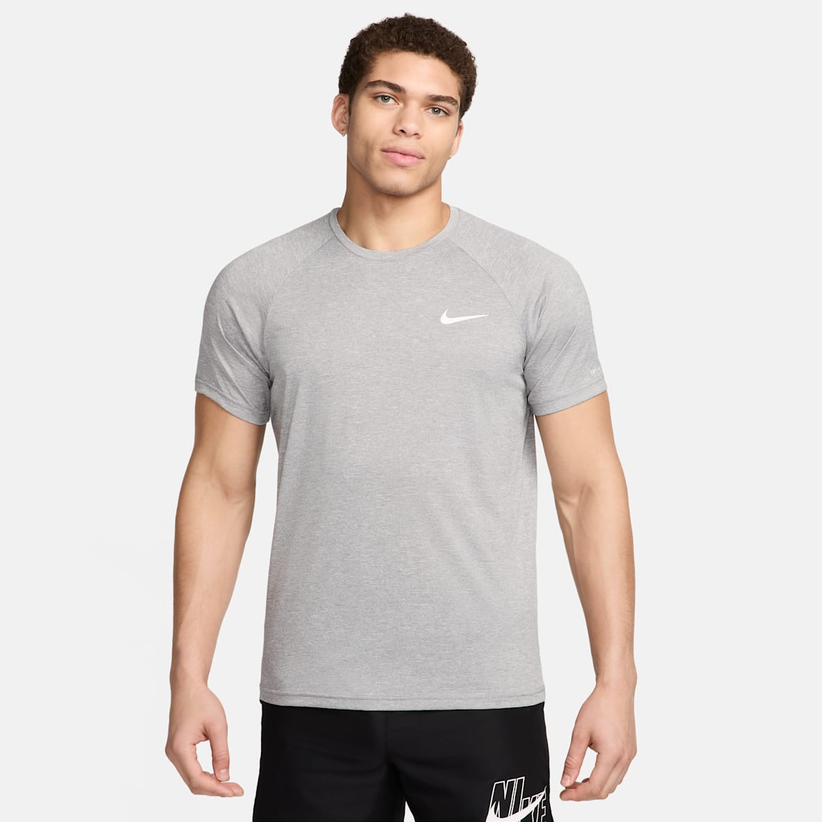 Nike Camiseta Hydroguard de natación de manga corta de tela jaspeada para hombre