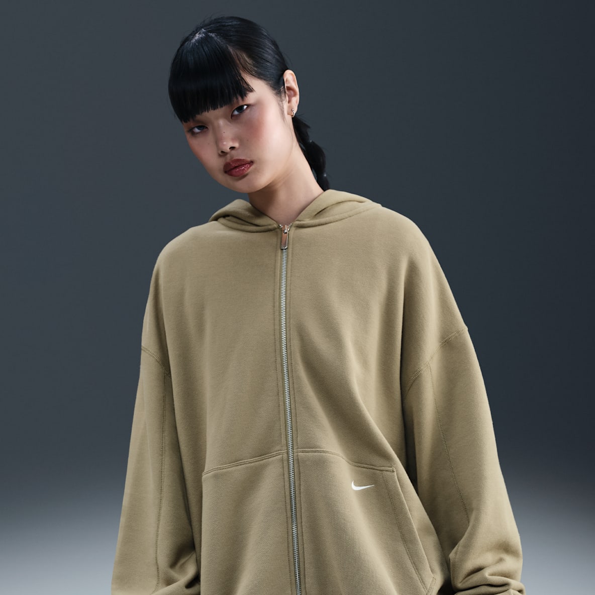 Nike Sportswear Dámská flísová mikina s kapucí a zipem po celé délce