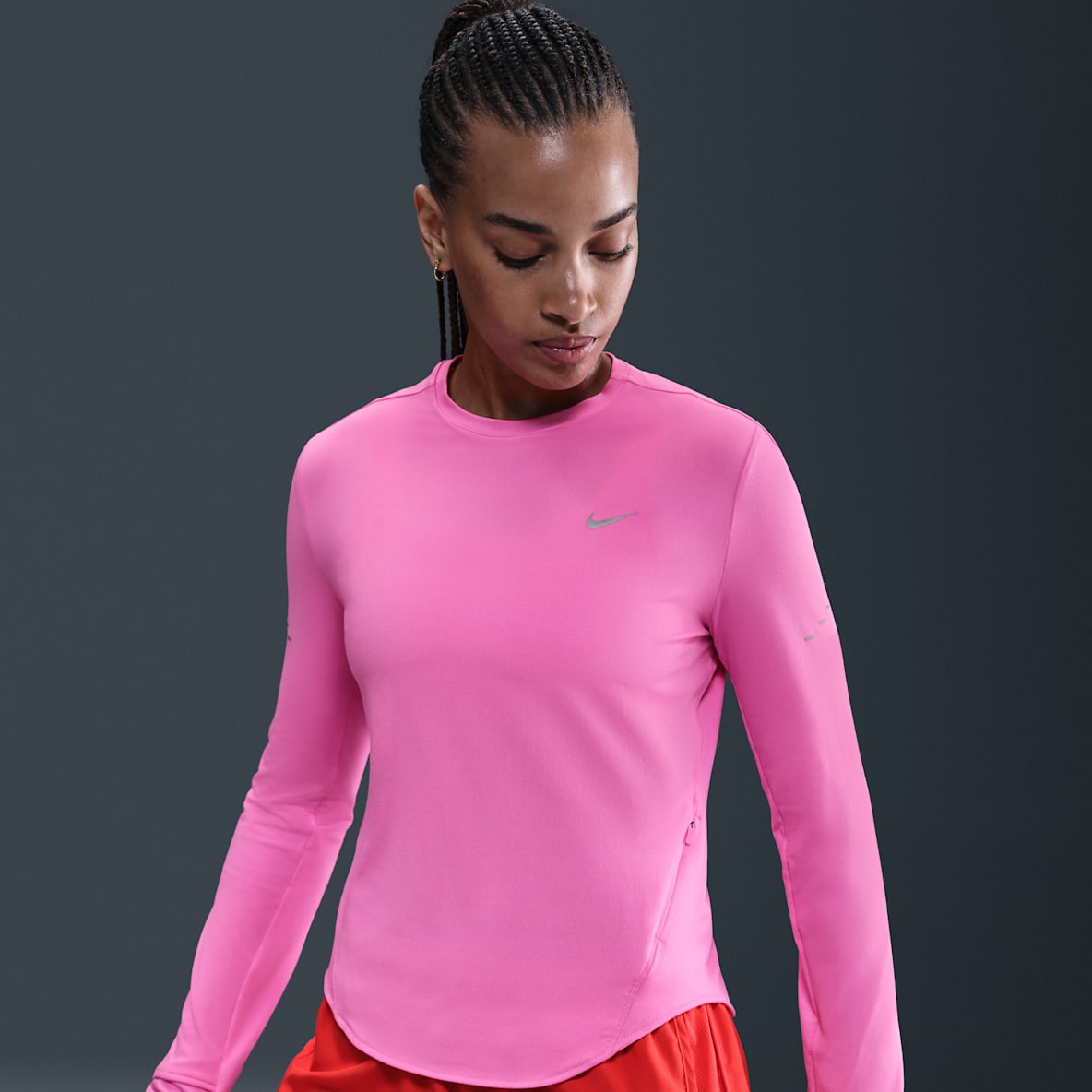 Nike Swift Nike Swift Playera de correr de manga larga de cuello redondo Dri-FIT UV para mujer