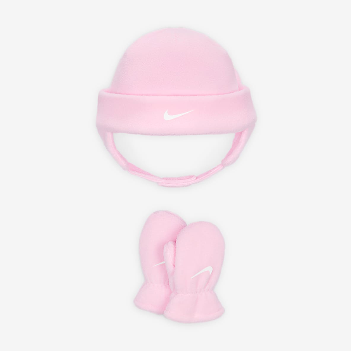 Nike Toddler Fleece Beanie and Mittens Set