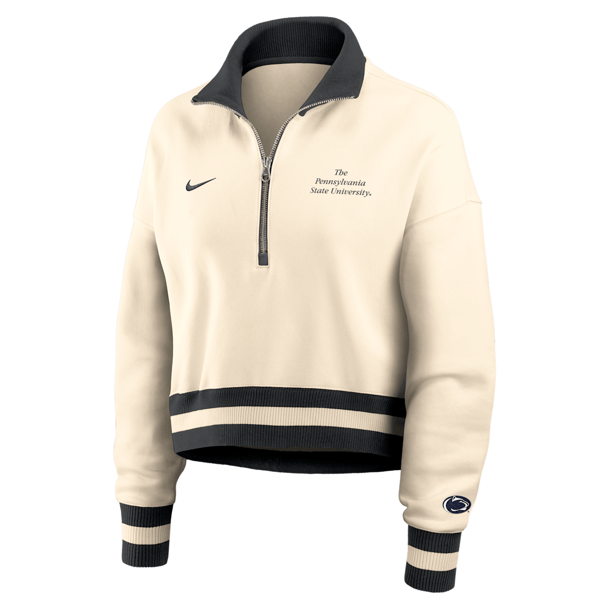 Penn State Legacy Penn State Legacy Women's Nike College Cropped 1/4-Zip Crew