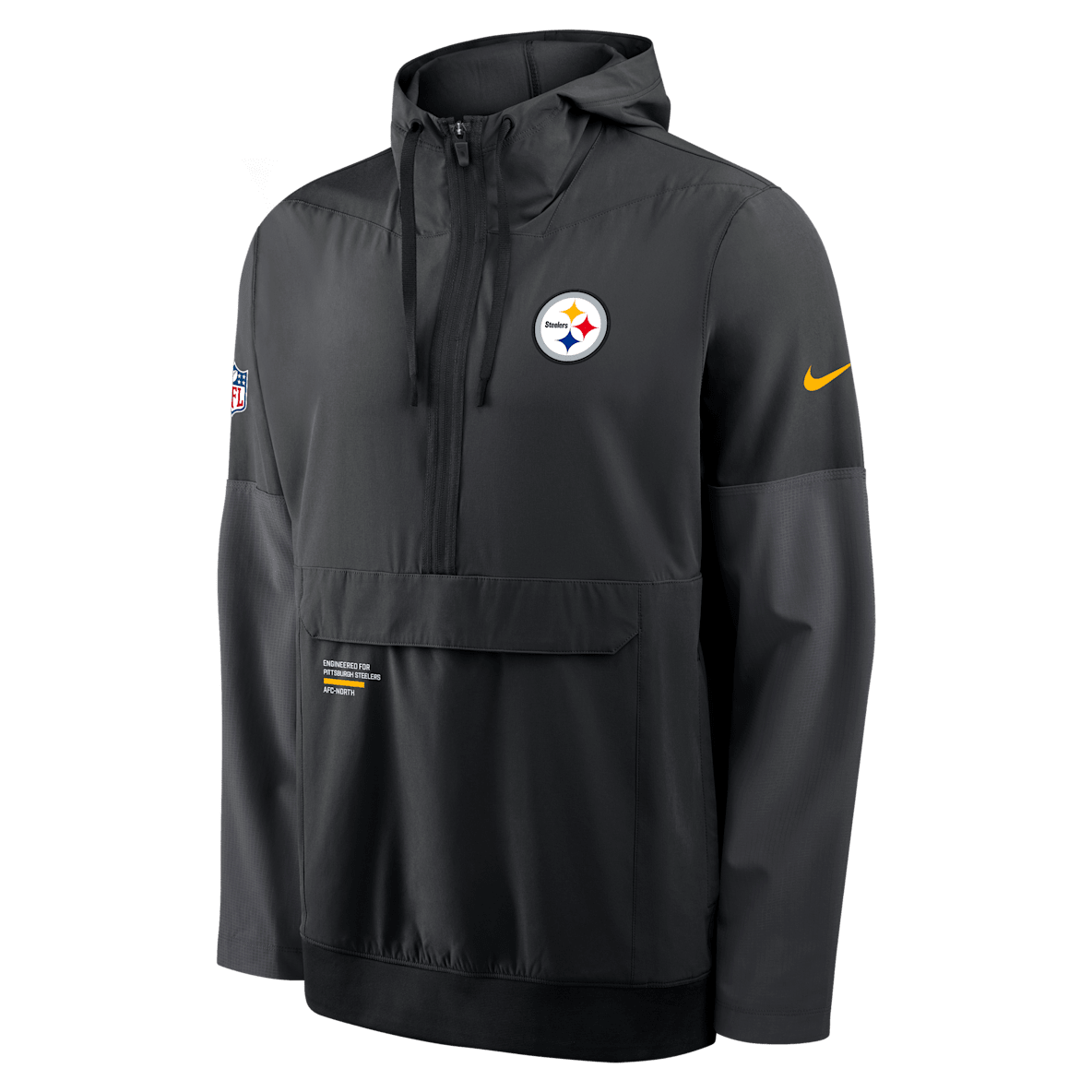 Pittsburgh Steelers Well Rounded Anorak Men's Nike NFL 1/2-Zip Hooded Jacket