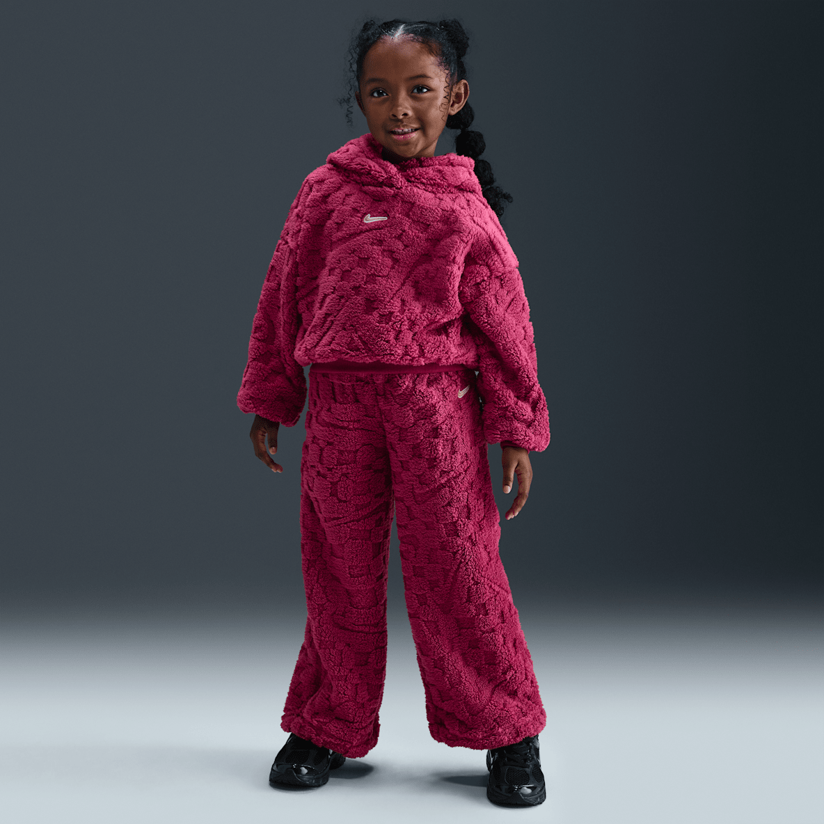 Nike Cozy Nike Cozy Conjunto de sudadera con gorro sin cierre y pants para niños talla pequeña