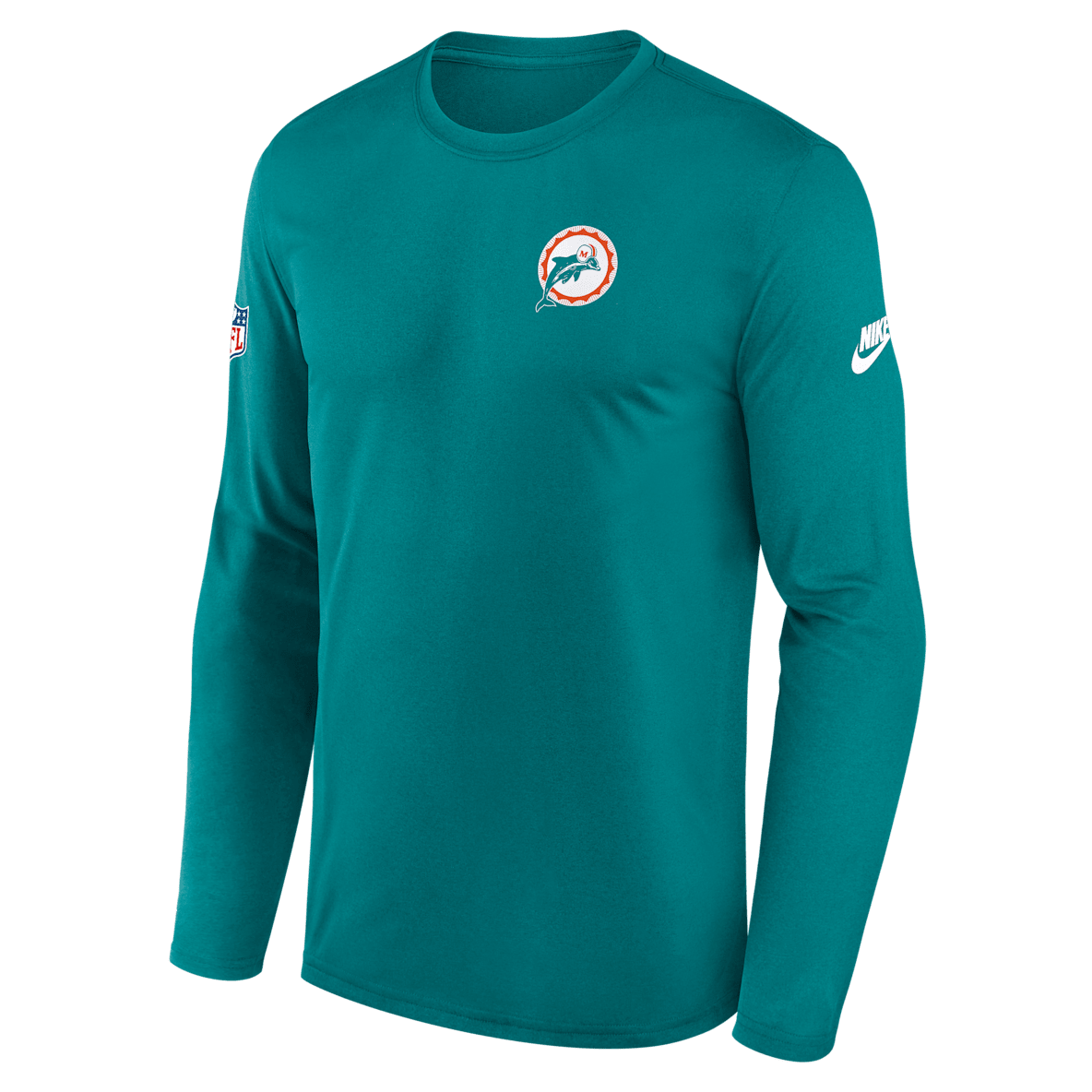 Miami Dolphins Alt Legend Small Logo Miami Dolphins Alt Legend Small Logo Men's Nike Dri-FIT NFL Long-Sleeve T-Shirt