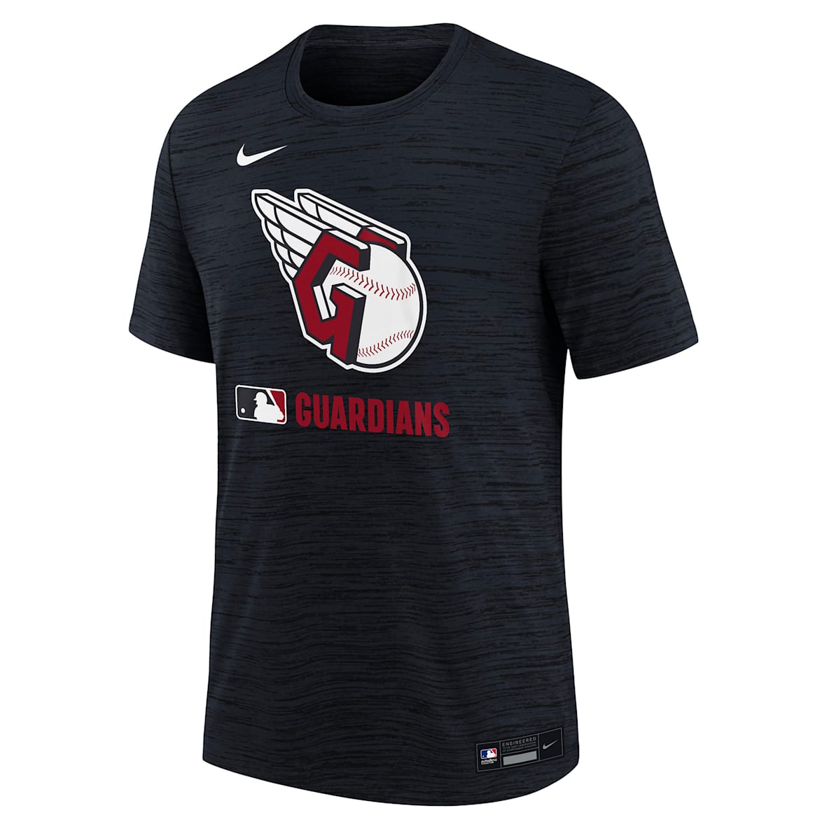 Cleveland Guardians Authentic Collection Velocity Cleveland Guardians Authentic Collection Velocity Playera Nike Dri-FIT de la MLB para niños talla grande