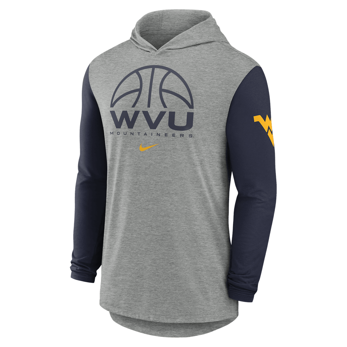West Virginia Basketball West Virginia Basketball Men's Nike Dri-FIT College Long-Sleeve Hooded T-Shirt
