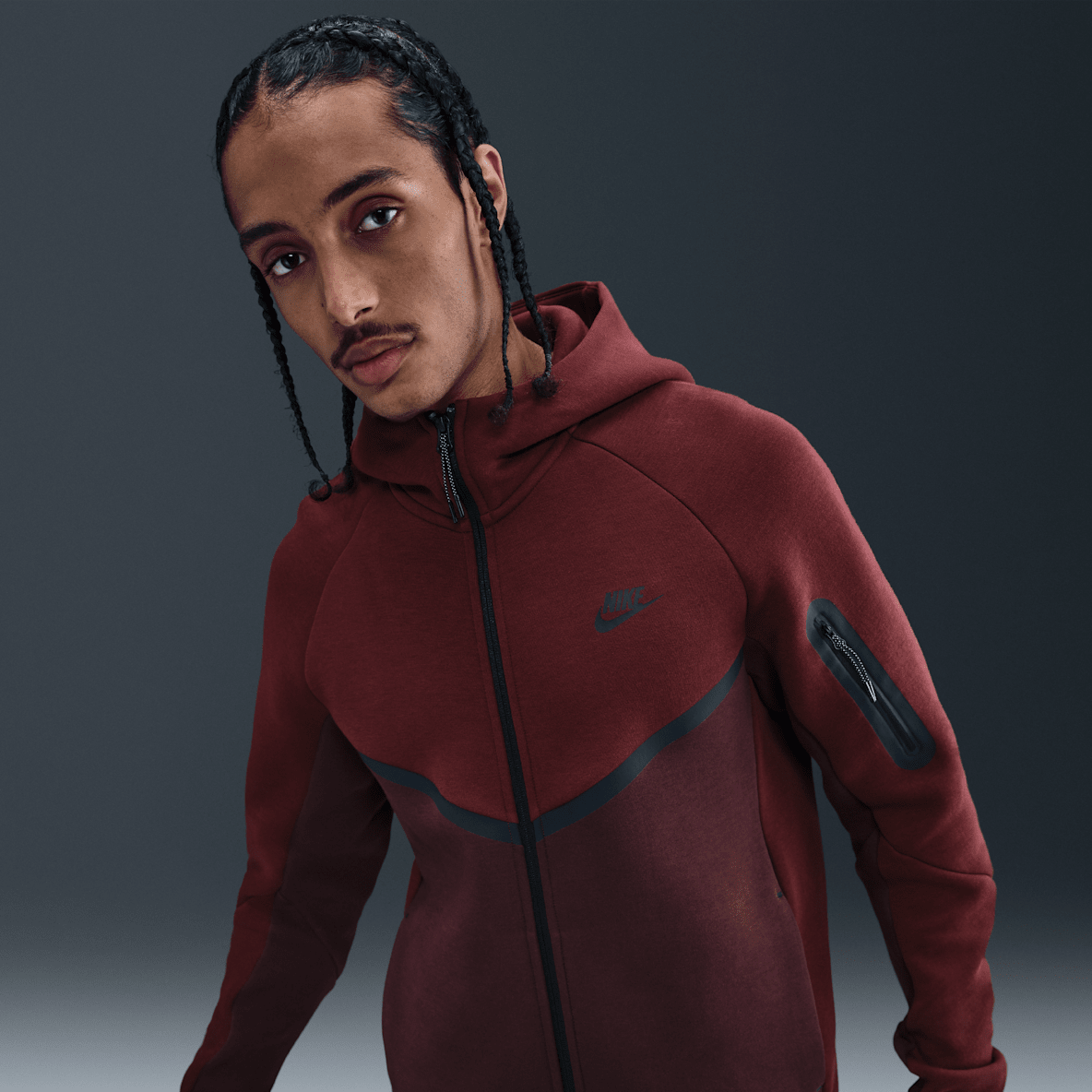 Red Tech Fleece Tracksuit Tops Nike