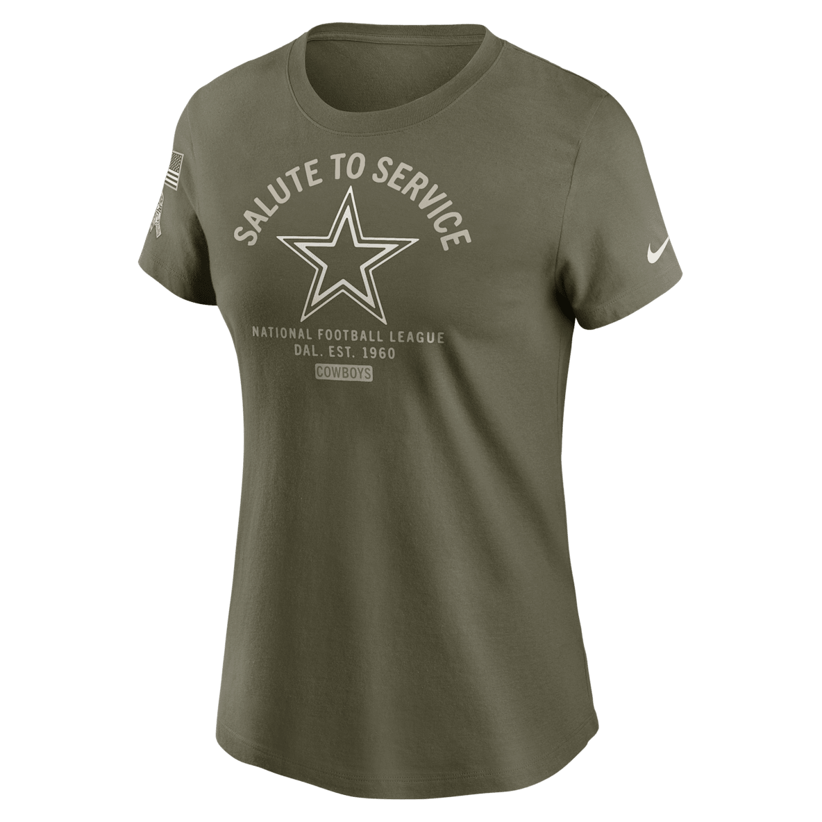 Dallas Cowboys Salute to Service Sideline Dallas Cowboys Salute to Service Sideline Playera Nike de la NFL para mujer