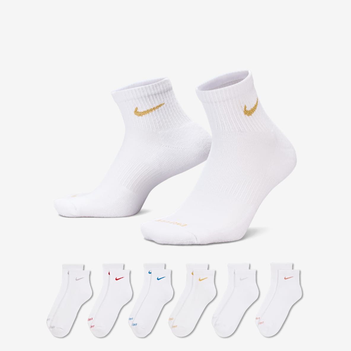 Nike Everyday Plus Cushioned Calcetines de entrenamiento hasta el tobillo (6 pares)