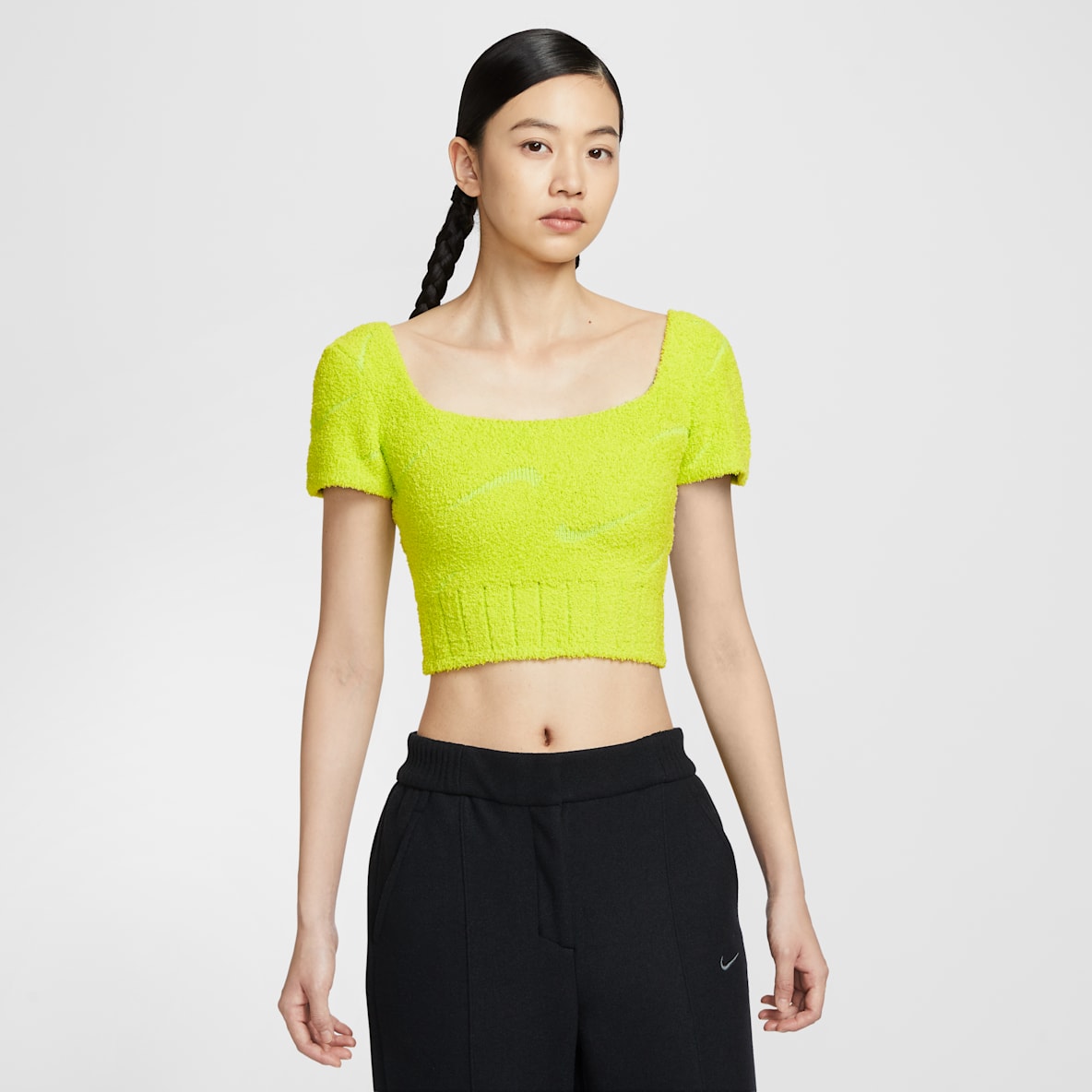 Nike Sportswear Phoenix Cozy Bouclé Women's Short-Sleeve Cropped Knit Top