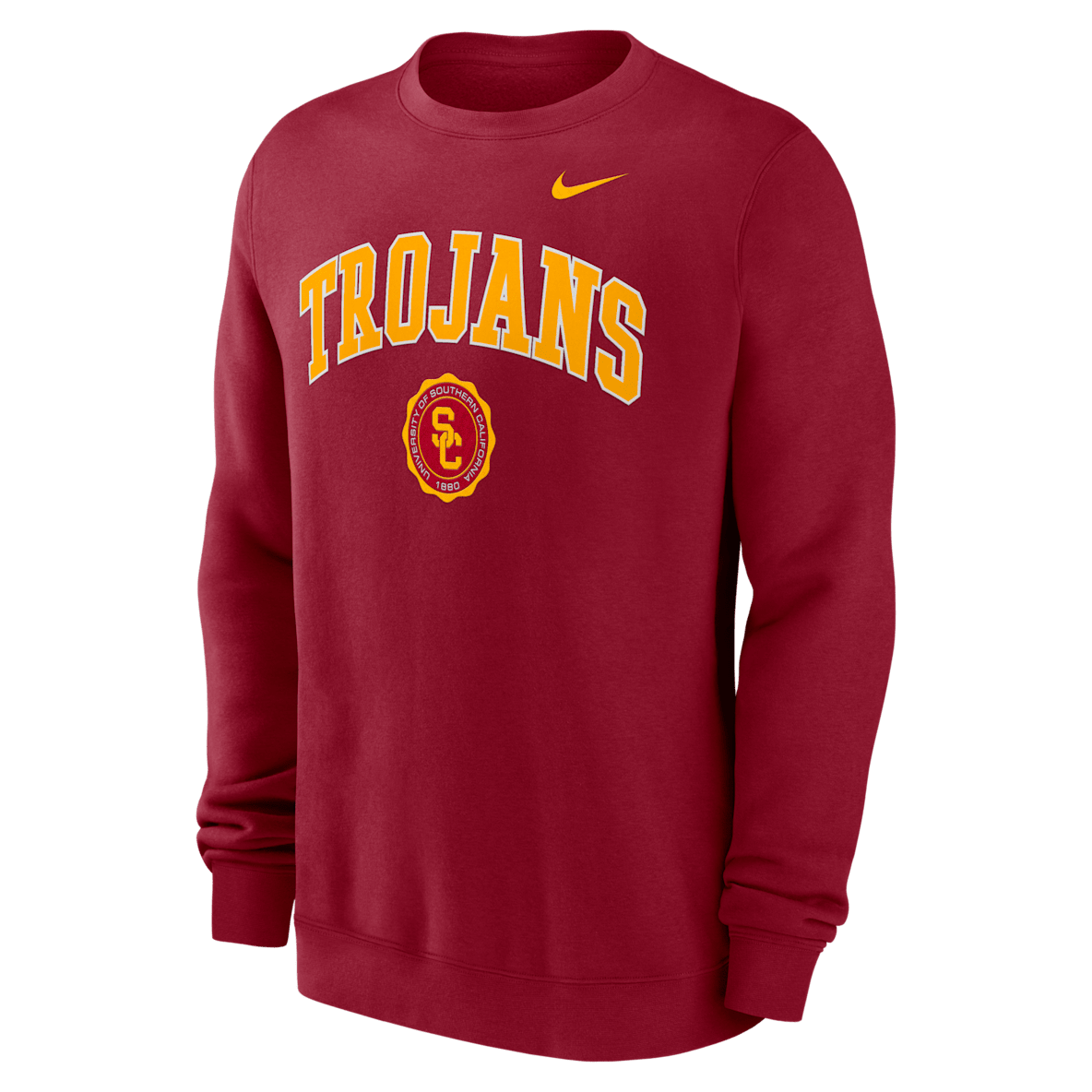 USC Trojans Arched Seal USC Trojans Arched Seal Men's Nike College Pullover Crew