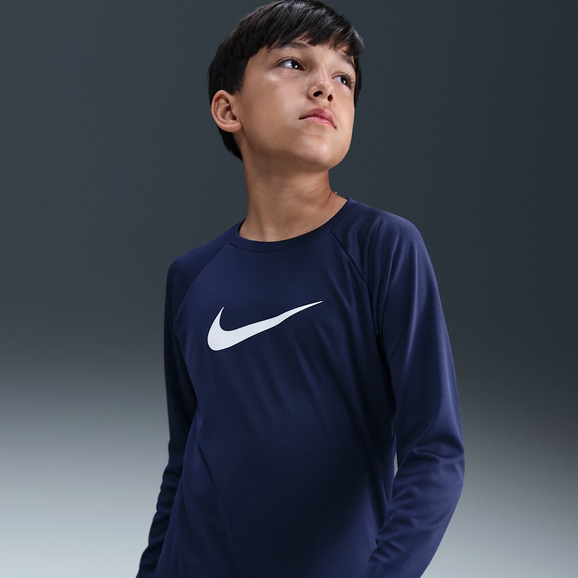 Nike Swim Solid Playera de manga larga Hydroguard para niño talla grande