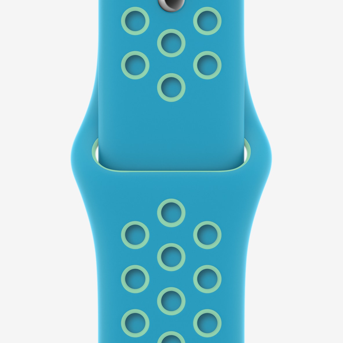 40mm Chlorine Blue/Green Glow Nike Sport Band - Regular