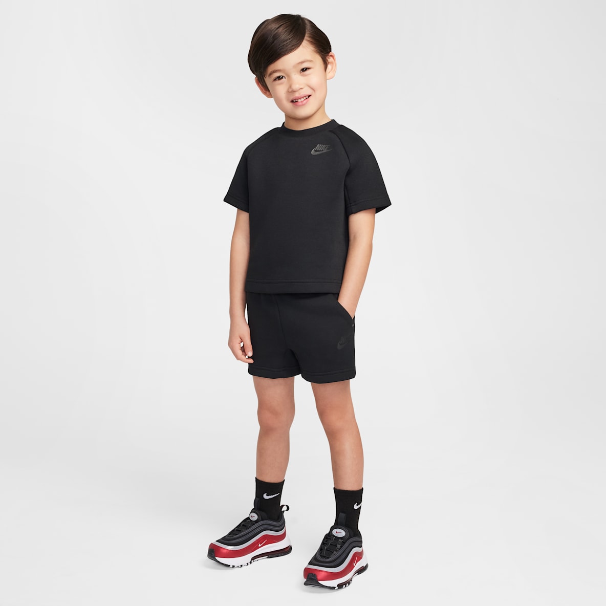 Nike Nike Toddler Tech Fleece Tee and Shorts Set