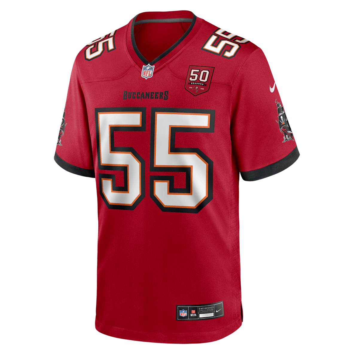 Derrick Brooks Tampa Bay Buccaneers 50th Anniversary Men's Nike NFL Game Jersey
