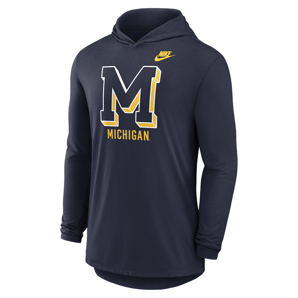 Michigan Legacy Men's Nike Dri-FIT College Long-Sleeve Hooded T-Shirt