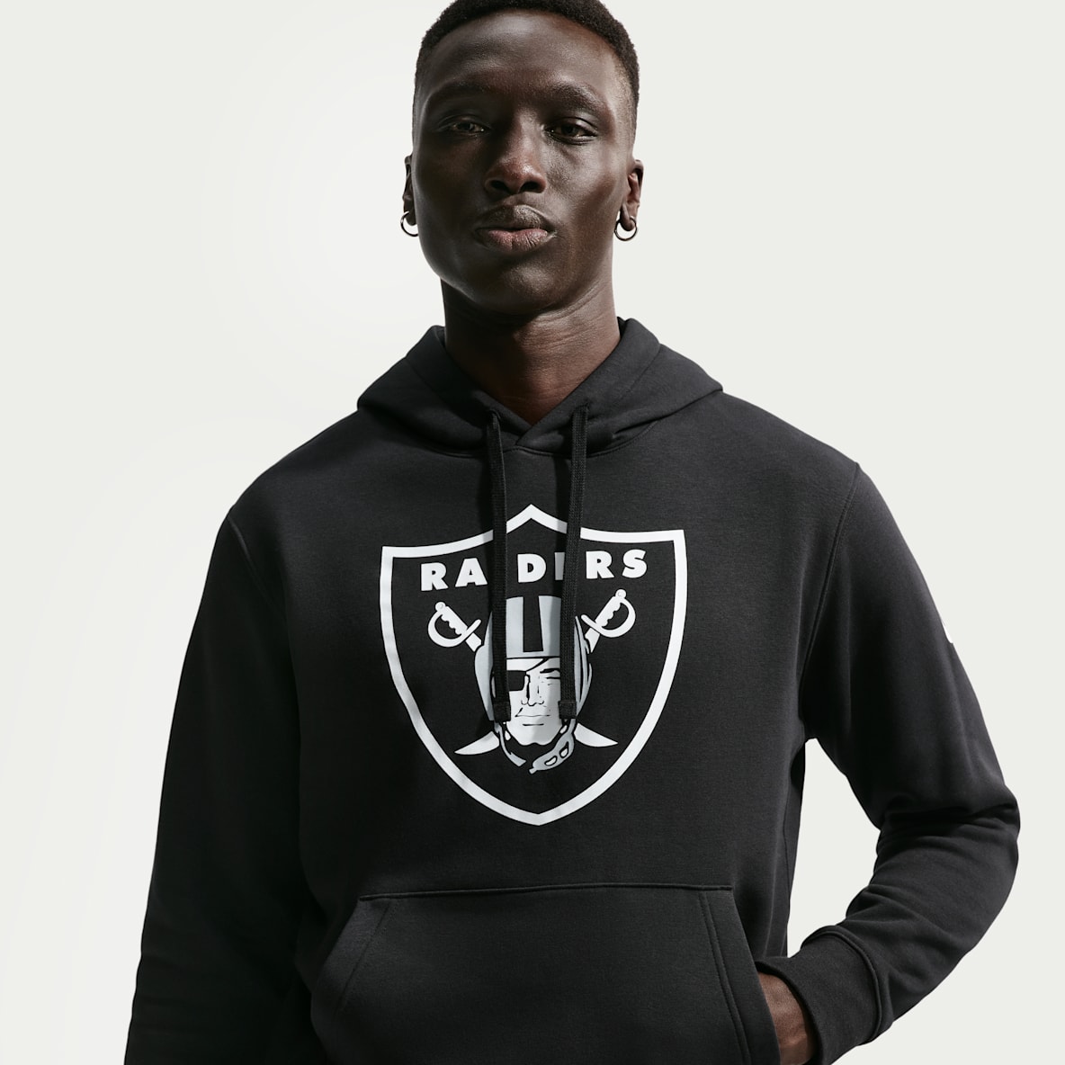 Las Vegas Raiders Sudadera con gorro sin cierre Nike de la NFL para hombre