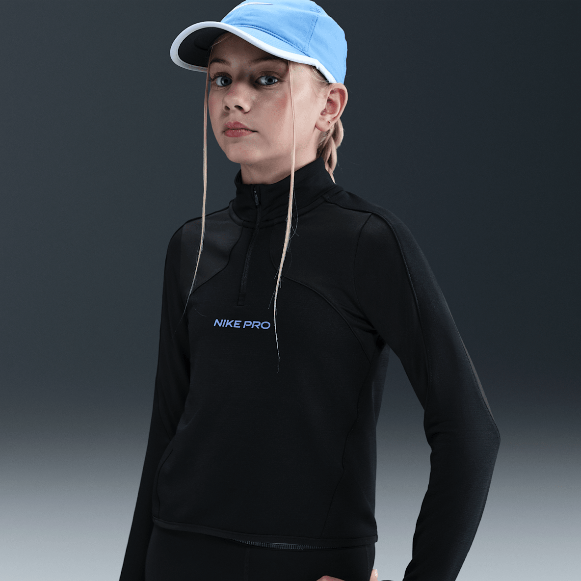 ナイキ プロ ナイキ プロ ジュニア (ガールズ) Therma-FIT 1/2ジップ ロングスリーブ トップ