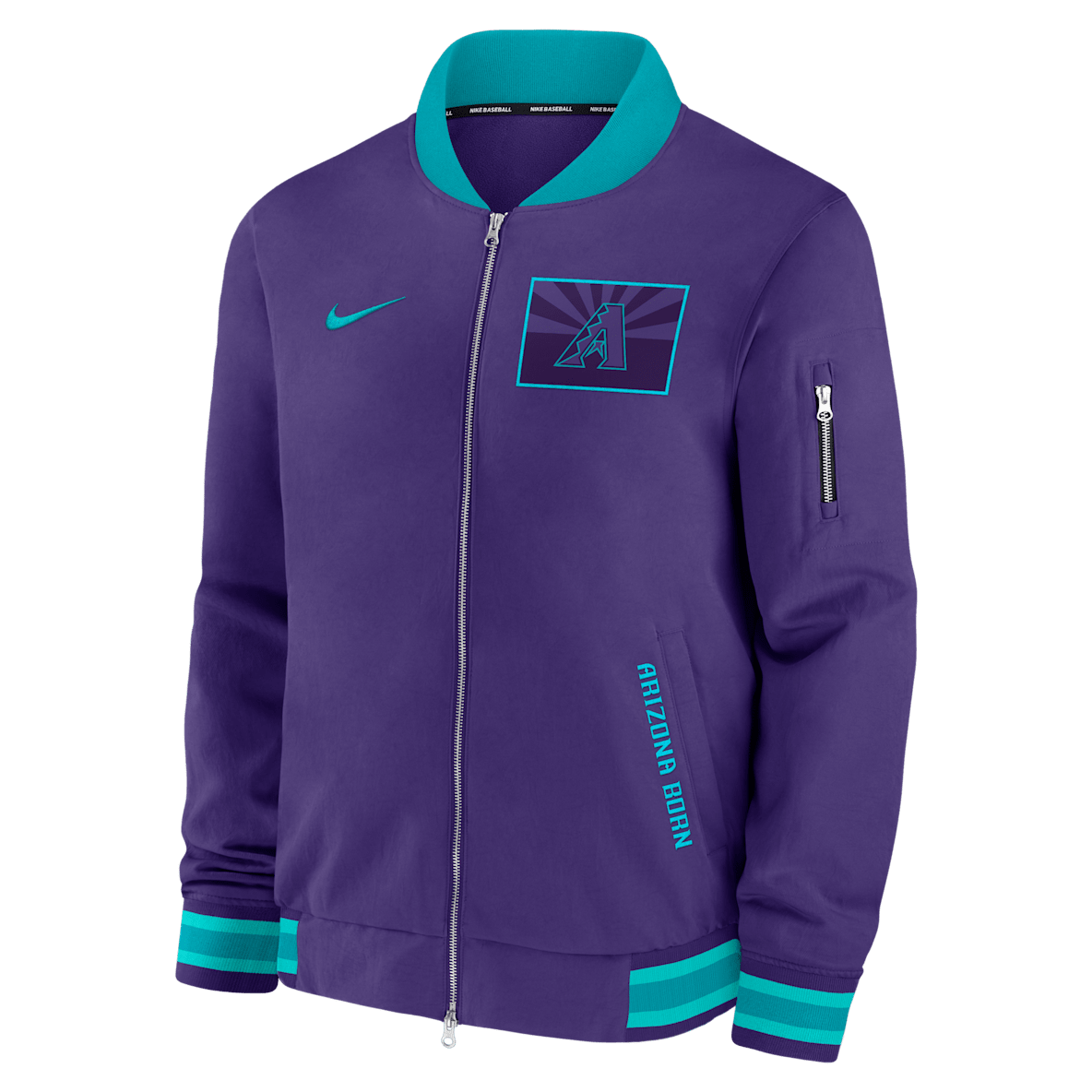 Arizona Diamondbacks Authentic Collection City Connect Arizona Diamondbacks Authentic Collection City Connect Men's Nike MLB Full-Zip Bomber Jacket