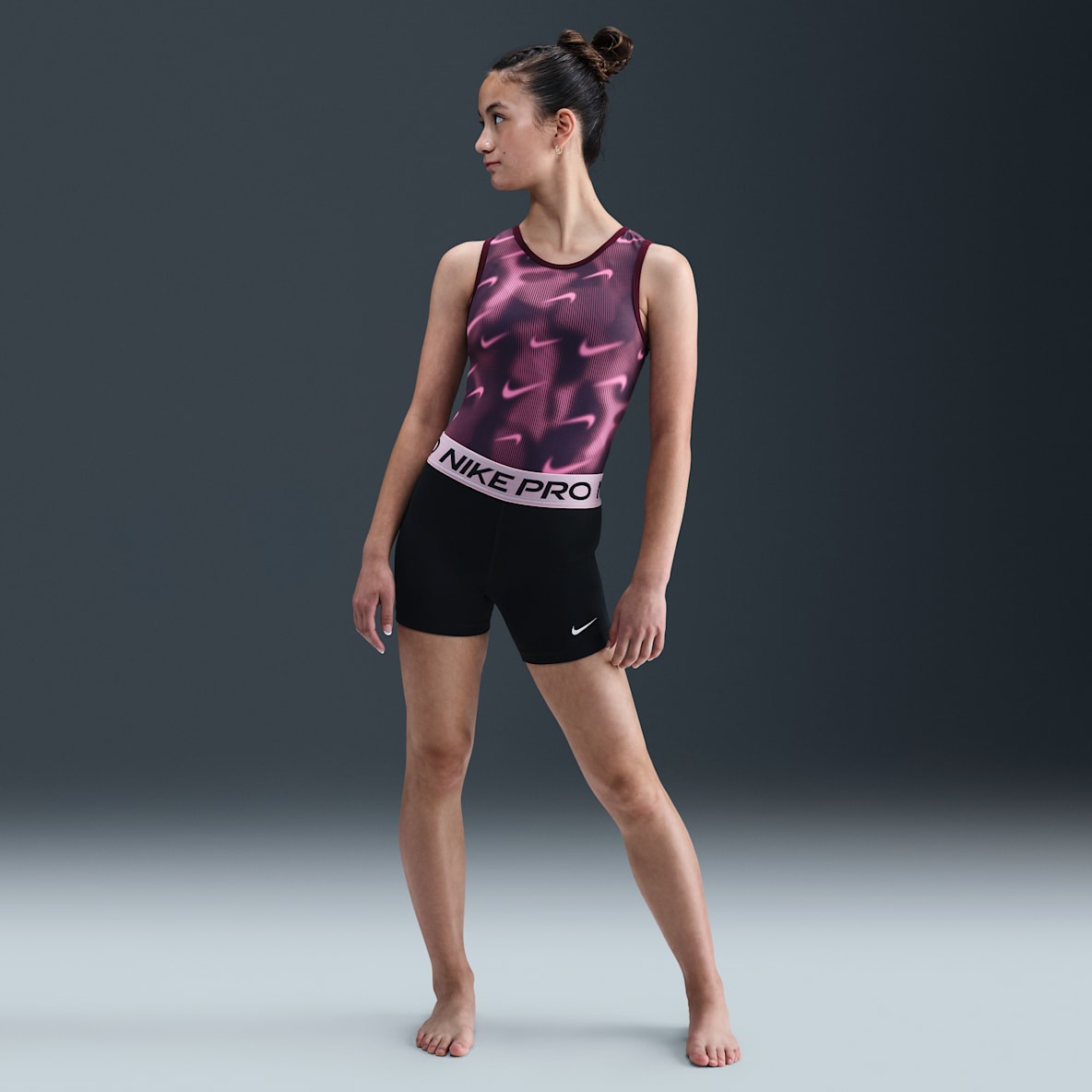 Nike Gymnastics Nike Gymnastics Nike Smoky Swoosh Leotard