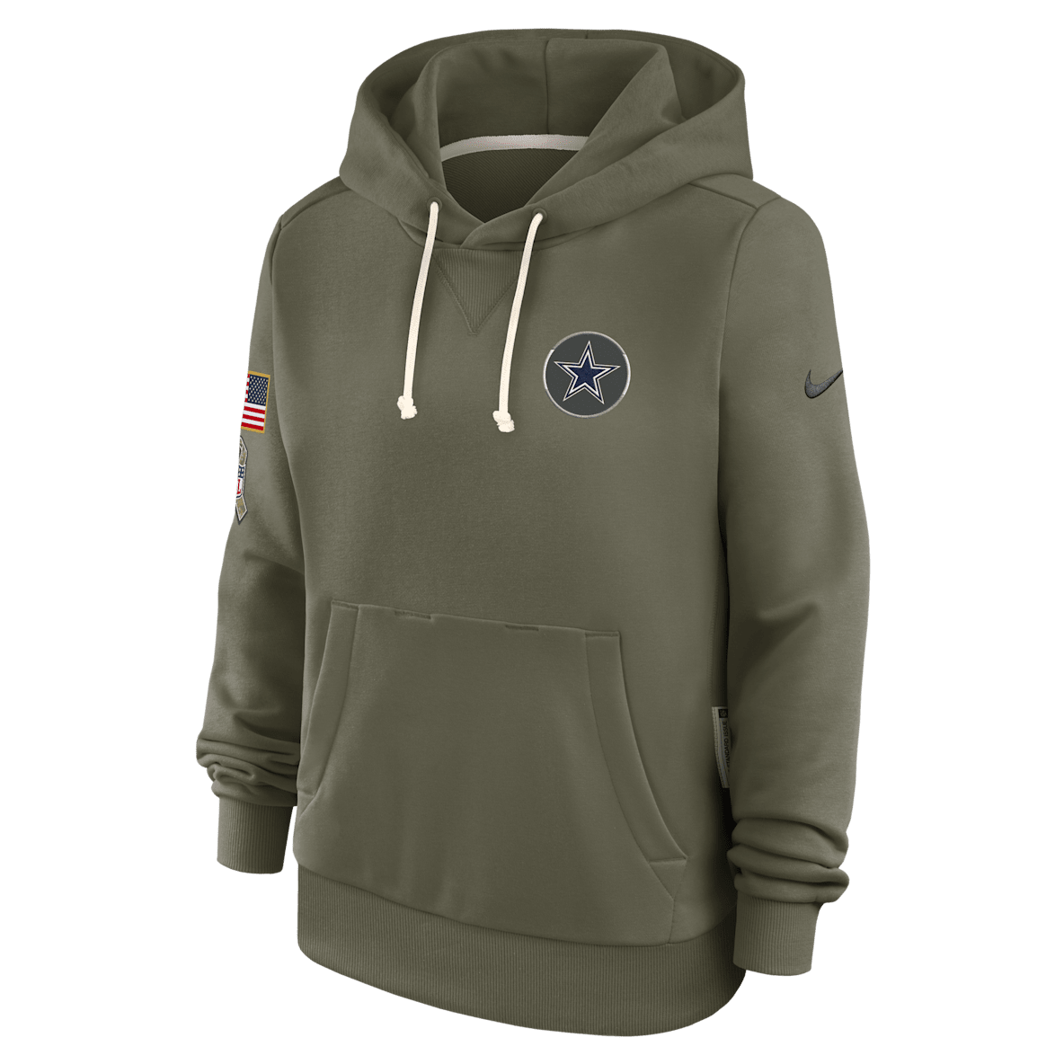 Dallas Cowboys Salute to Service Sideline Dallas Cowboys Salute to Service Sideline Sudadera con gorro sin cierre Nike Dri-FIT de la NFL para mujer