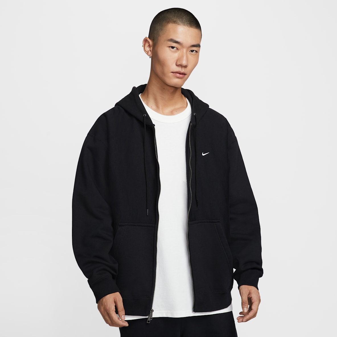 Nike Solo Swoosh Nike Solo Swoosh 男款全長式拉鍊 Fleece 連帽上衣