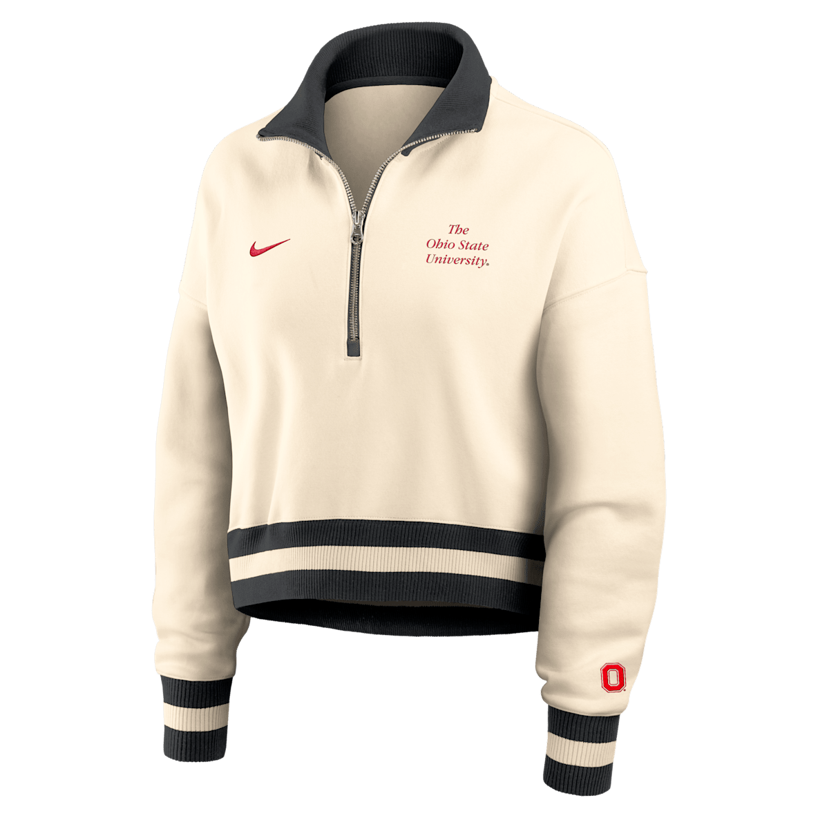Ohio State Legacy Ohio State Legacy Women's Nike College Cropped 1/4-Zip Crew
