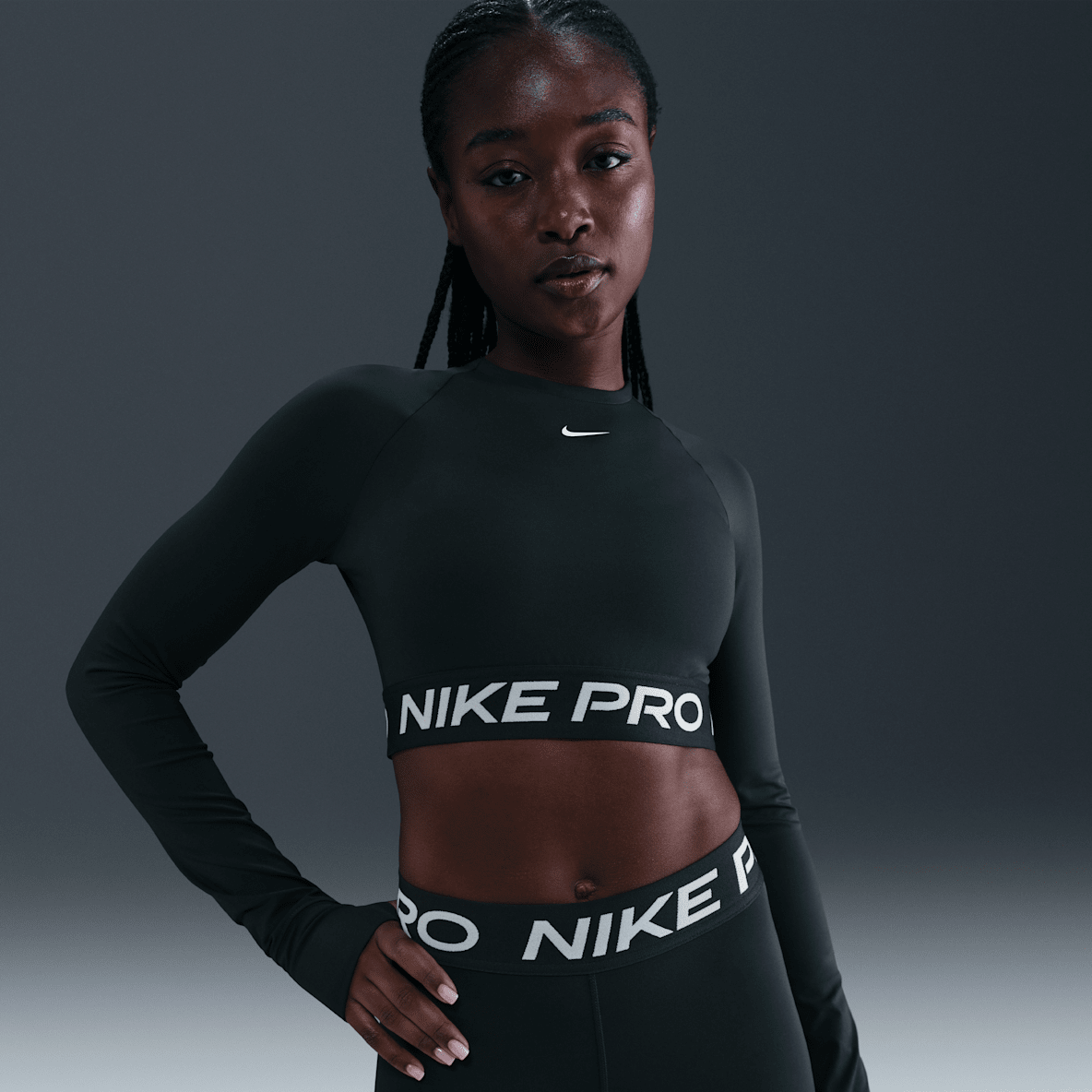 Nike Pro Nike Pro Women's Dri-FIT Cropped Long-Sleeve Top