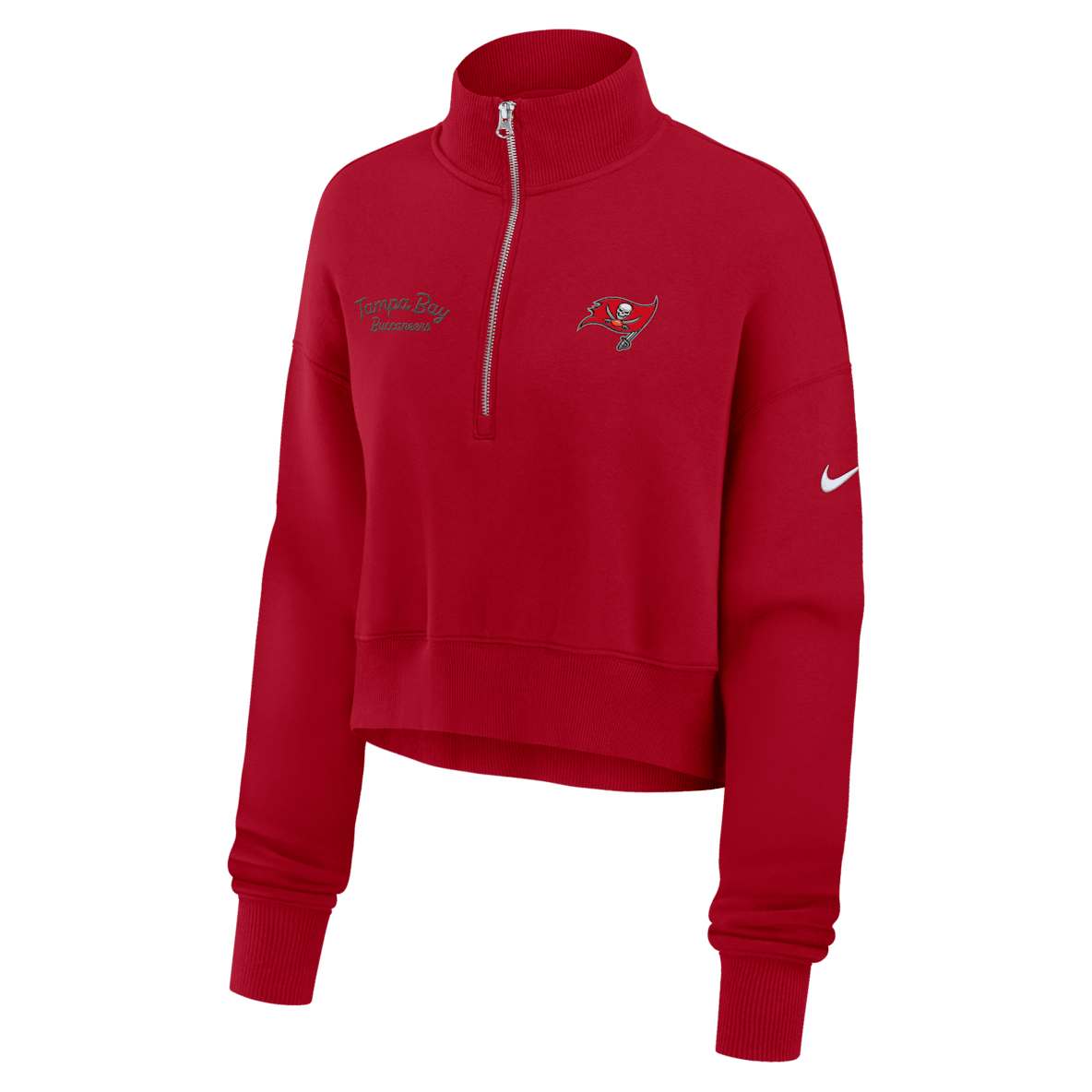 Tampa Bay Buccaneers Phoenix Tampa Bay Buccaneers Phoenix Women's Nike NFL Cropped 1/4-Zip Crew
