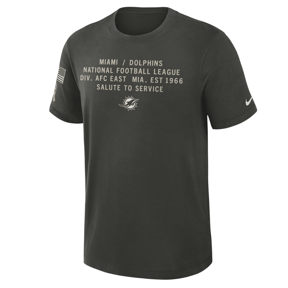 Miami Dolphins Salute to Service Slub Miami Dolphins Salute to Service Slub Men's Nike Dri-FIT NFL T-Shirt