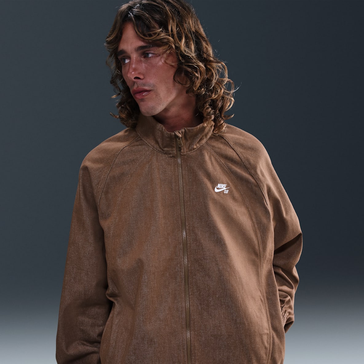 Nike SB Nike SB Jaqueta de xandall amb cremallera completa de teixit texà