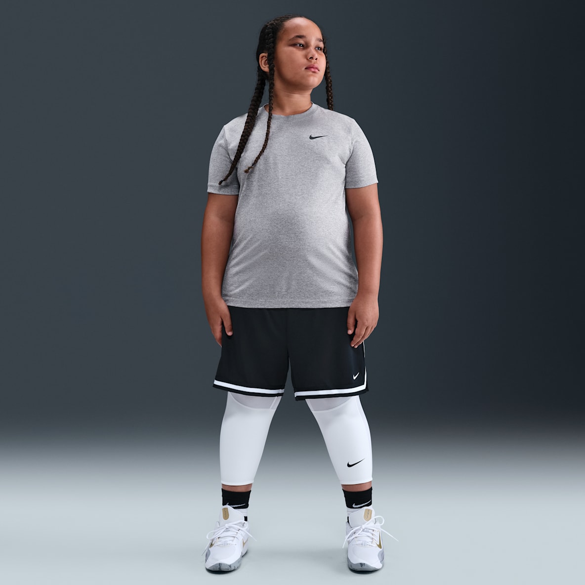 Nike Pro Nike Pro Big Kids' (Boys') Dri-FIT 3/4-Length Tights (Extended Size)