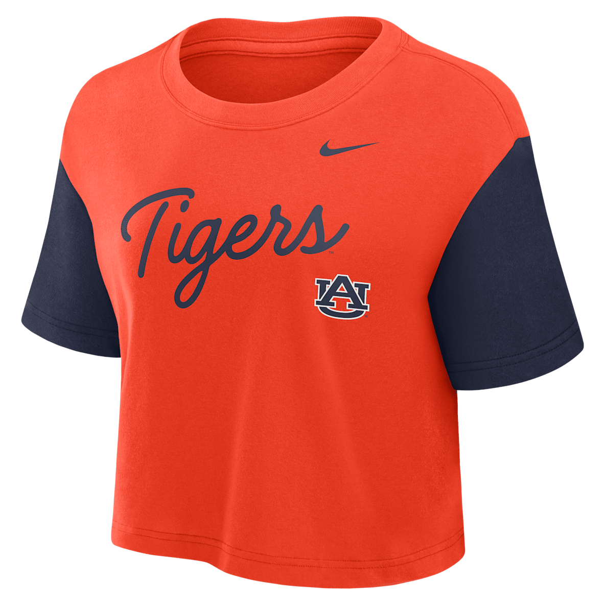 Auburn Script Women's Nike Dri-FIT College Cropped T-Shirt